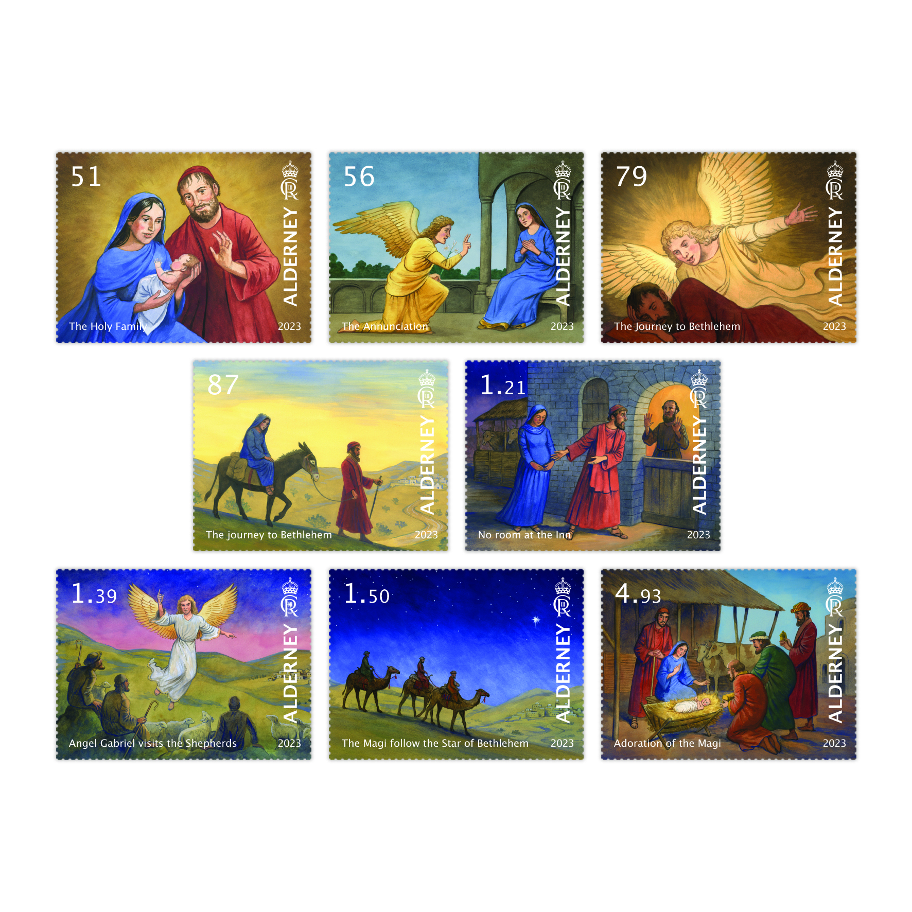 Set of 8 Stamps